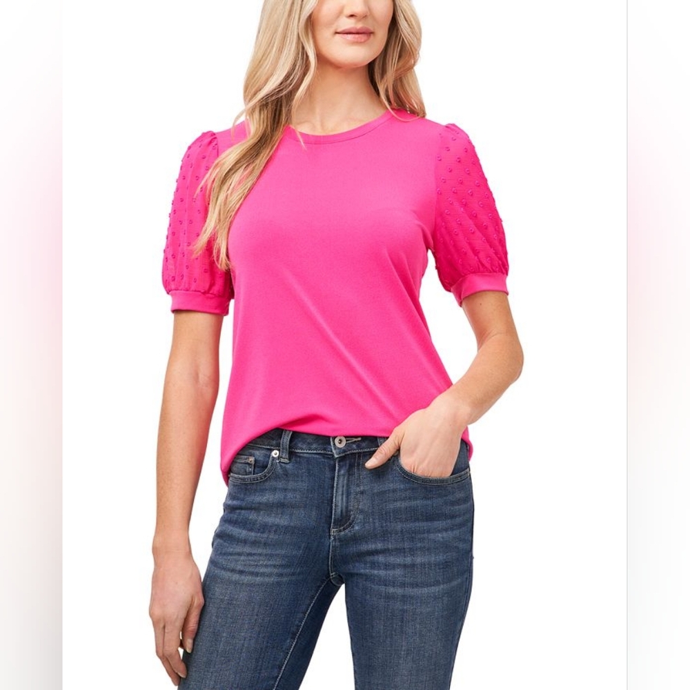 CeCe Fuchsia Short Sleeve Tee